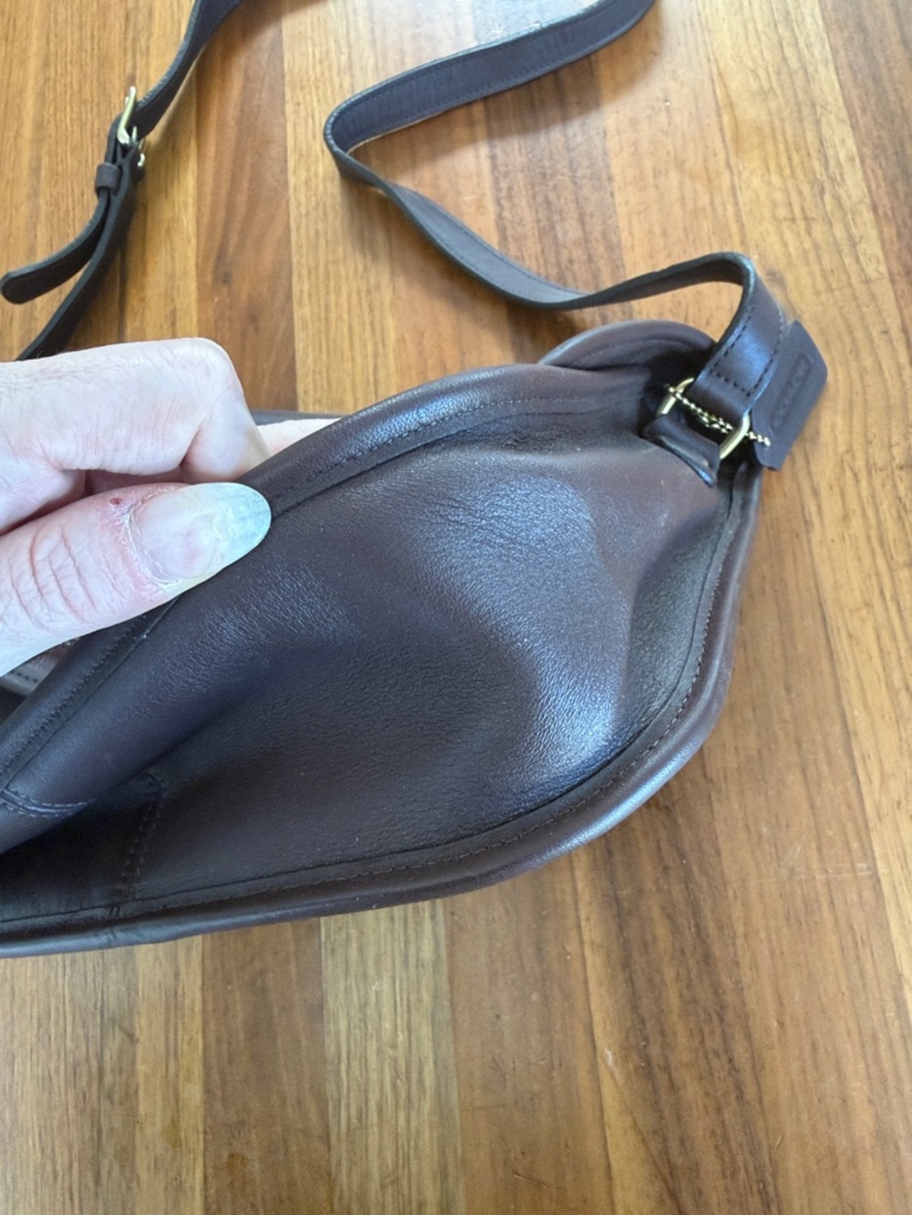 Vintage Coach Leather City Bag 9790 in mahogany color pristine condition - Picture 5 of 15